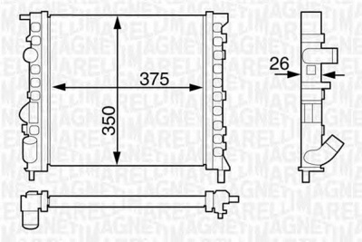 MAGNETI MARELLI 350213122100 -  Радиатор, охлаждение двигателя